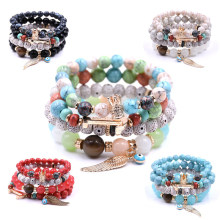 DIY Fashion Jewelry Vintage Natural Crystal Stone Gemstone Beads Bracelet